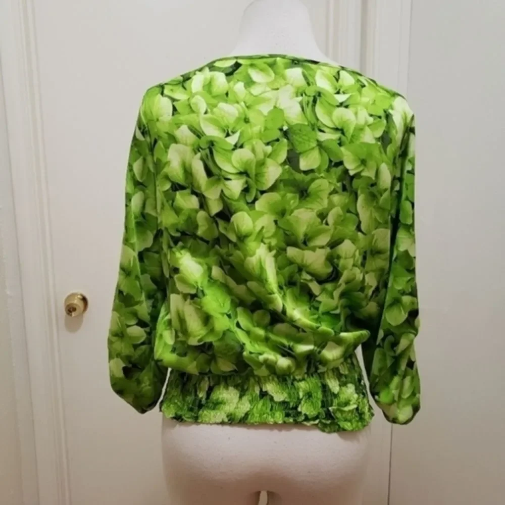 Michael Kors light green floral blouse